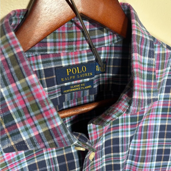Ralph Lauren Blue and Pink Plaid Men's Shirt Size XL - Picture 2 of 4